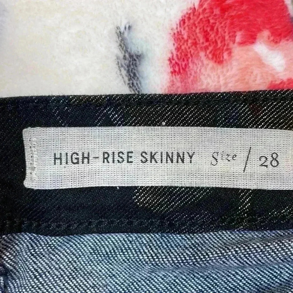 Pilcro and the letterpress high rise skinny jeans floral contrast stripe size 28 - Picture 12 of 15